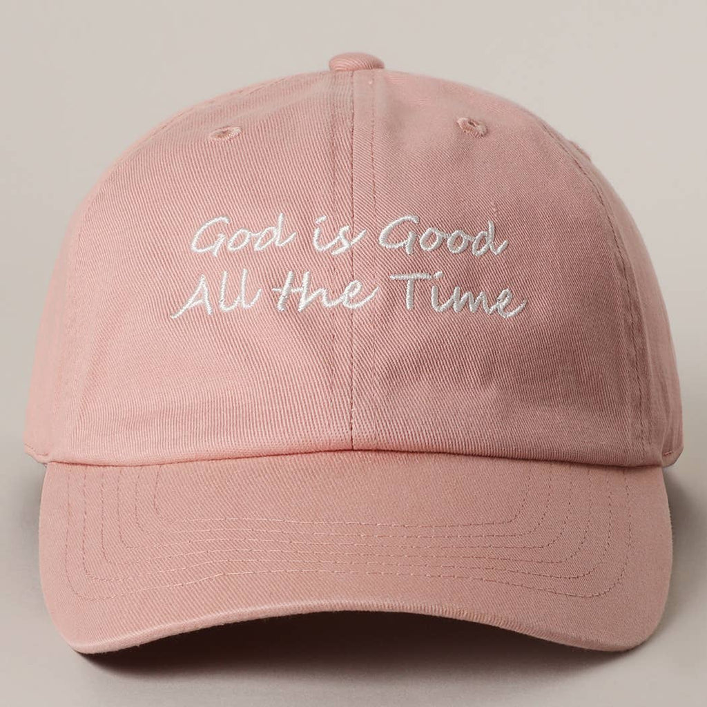 God is Good All The Time Embroidery Baseball Cap: TRITONGREEN / One Size