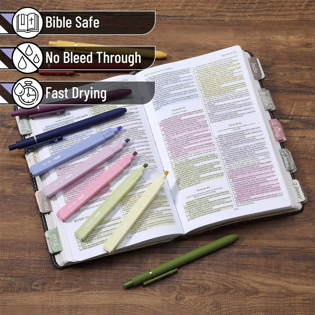 Aesthetic Highlighters & Gel Pens No Bleed