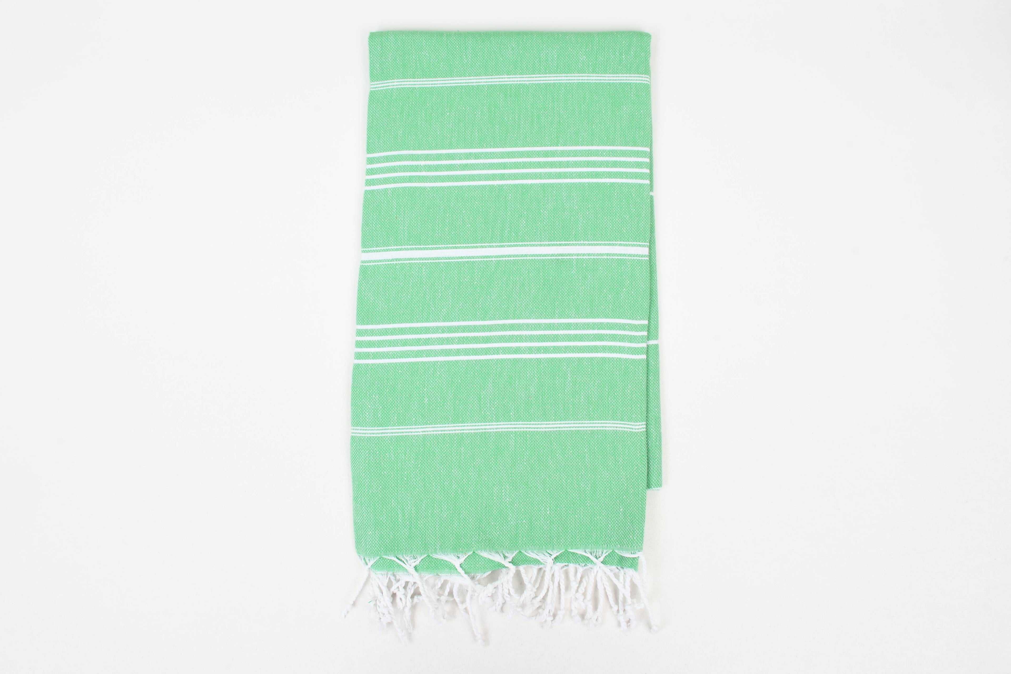 Handwoven Turkish Cotton Towel – Personalized Beach Towel: Army Green / Beach Towel