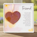 Friend Keepsake Gift – Handmade Stained Glass Heart 40462
