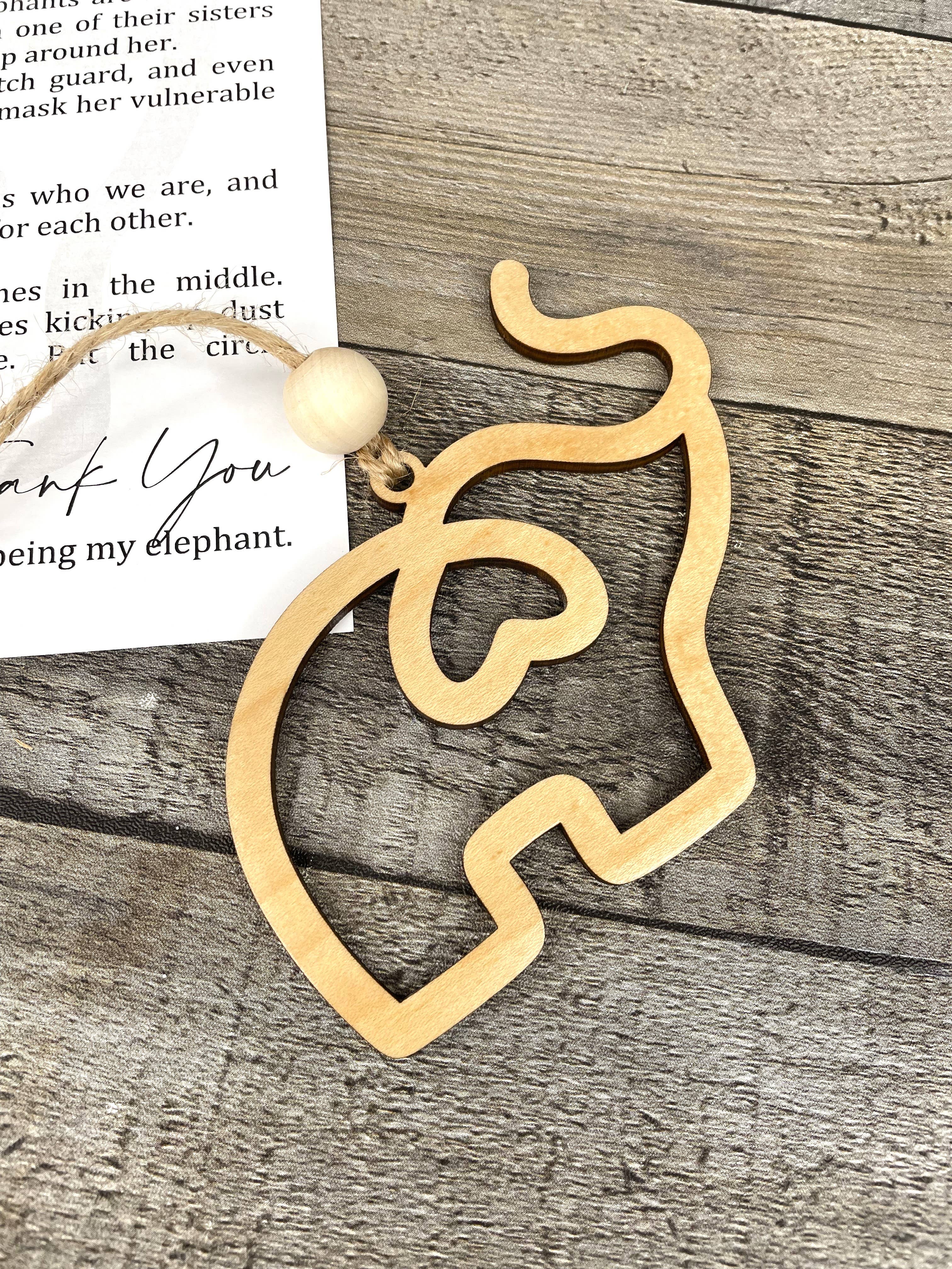 Story Ornament - Elephants- The Unbreakable Bond- Sisterhood