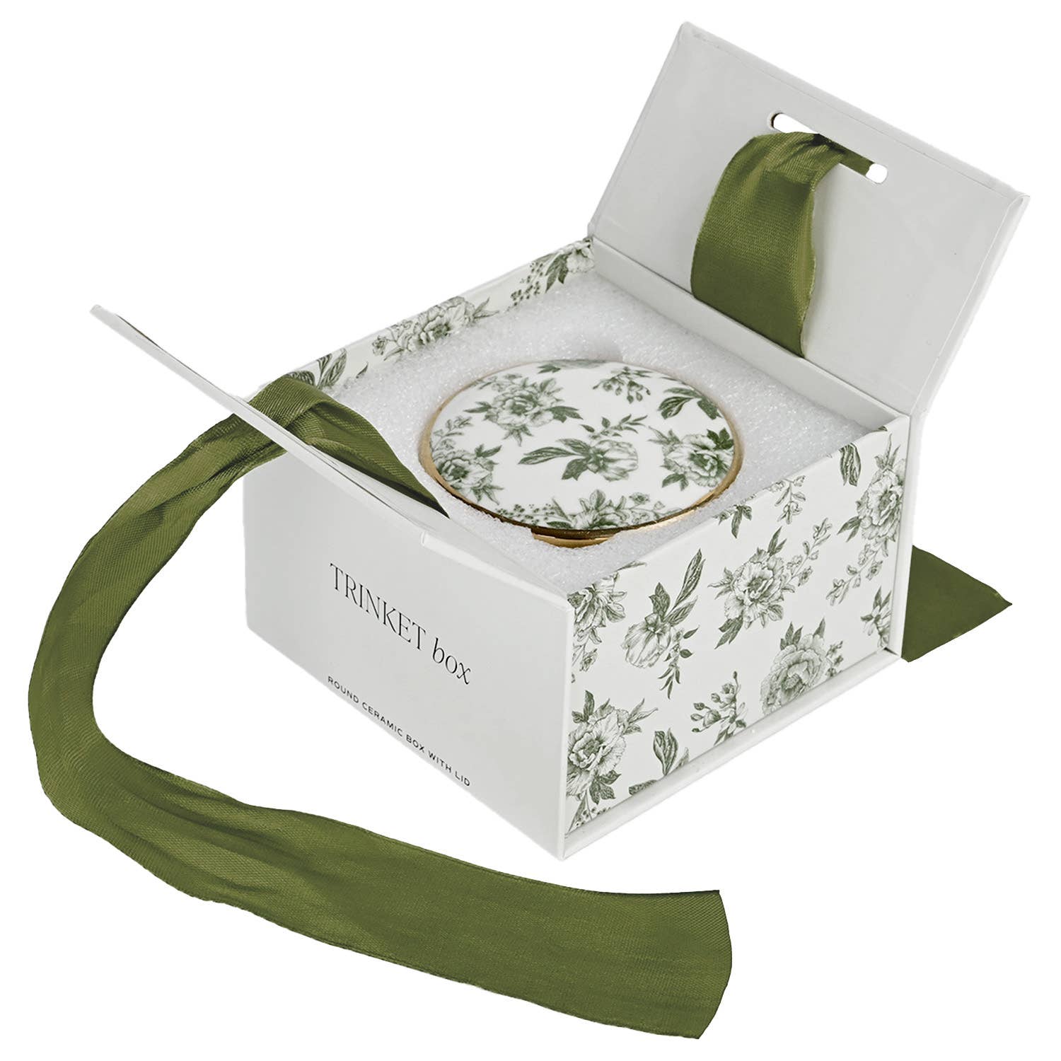*NEW* Green Delft Trinket Dish with Lid - Home Decor & Gifts