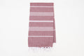 Handwoven Turkish Cotton Towel – Personalized Beach Towel: Burgundy / Beach Towel