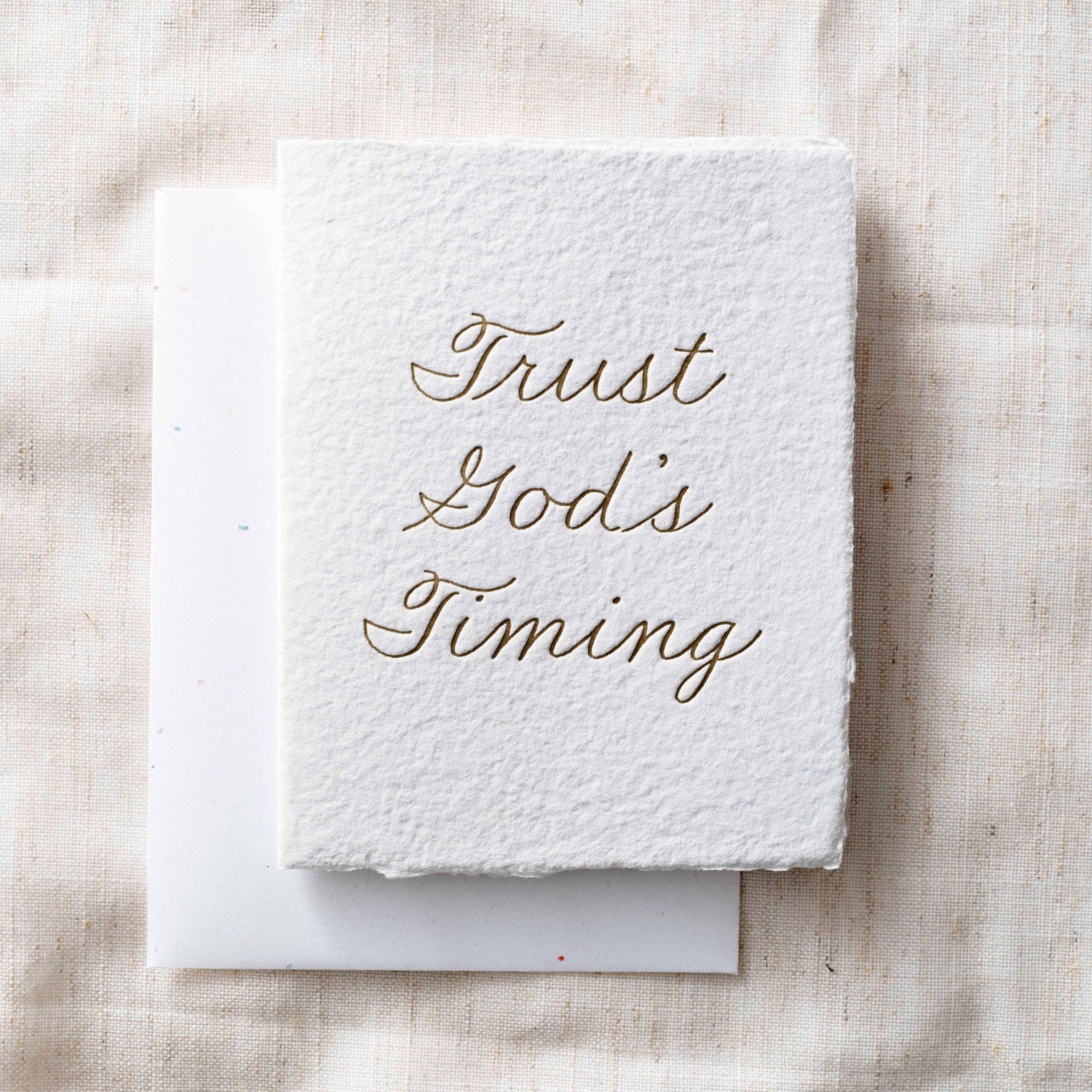 Final Stock | Trust God's Timing | Christian Religious Card