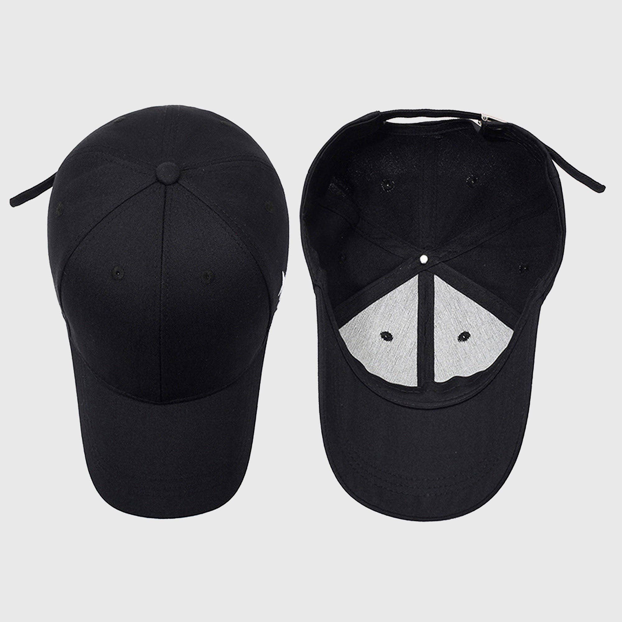Unisex Baseball Cap with Cross Embroidery: Beige / One Size Fits Most