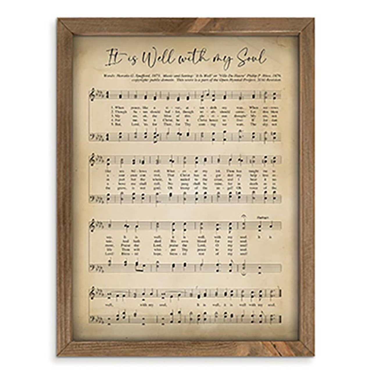 Hymns Of Our Heritage  Canvas - It Is Well With My Soul: 12.75" W x 16.75" H