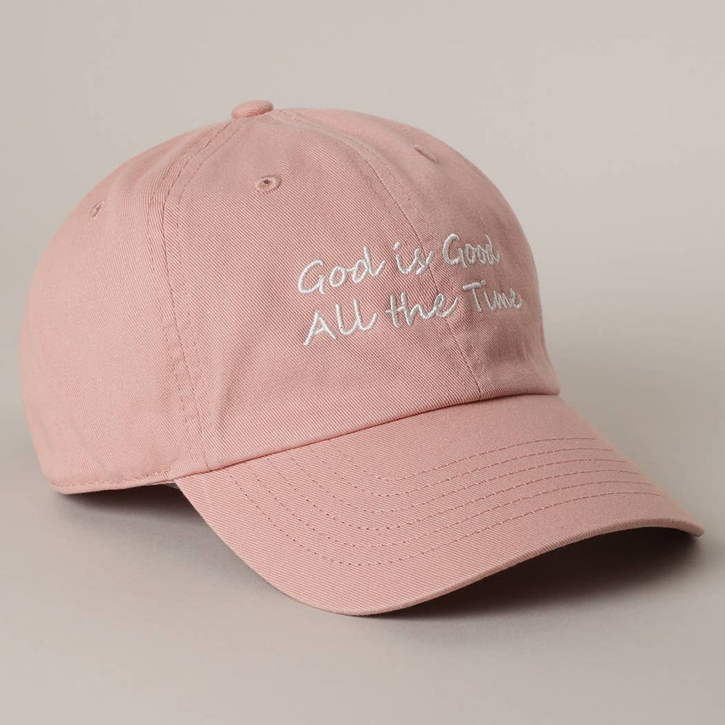 God is Good All The Time Embroidery Baseball Cap: GREENTEA / One Size