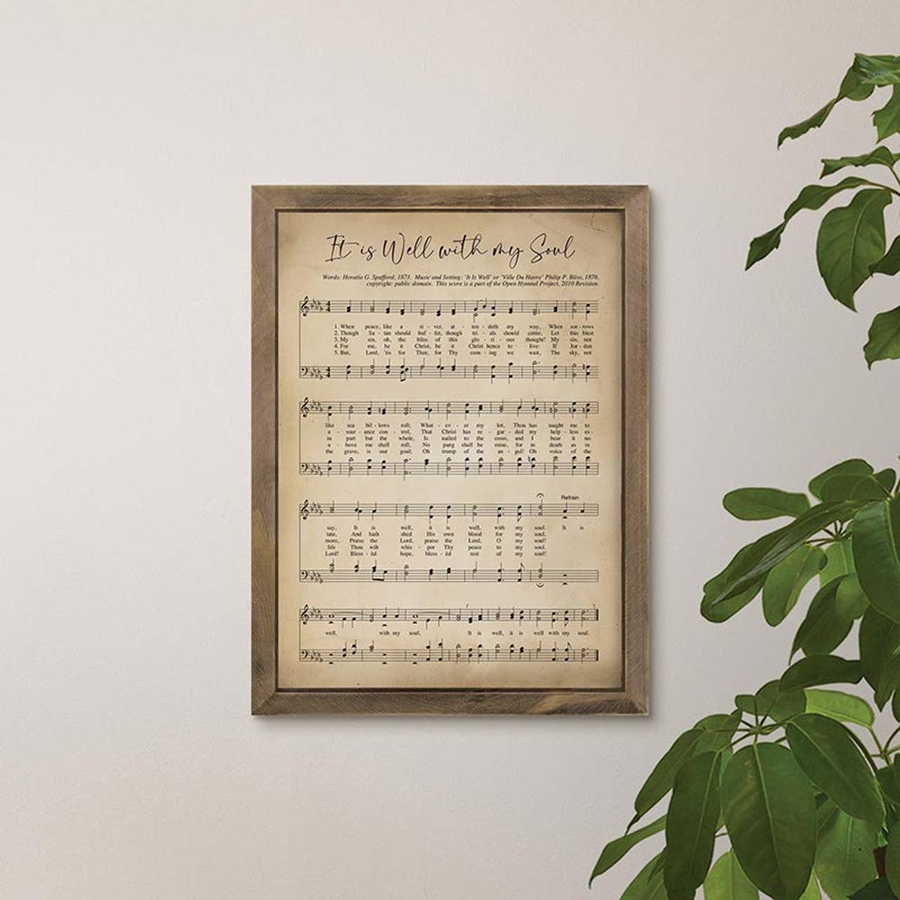 Hymns Of Our Heritage  Canvas - It Is Well With My Soul: 12.75" W x 16.75" H