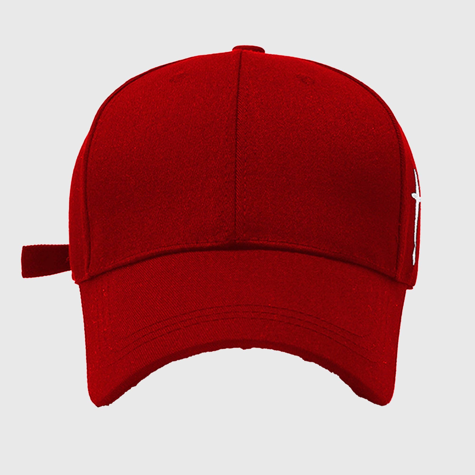 Unisex Baseball Cap with Cross Embroidery: Black / One Size Fits Most