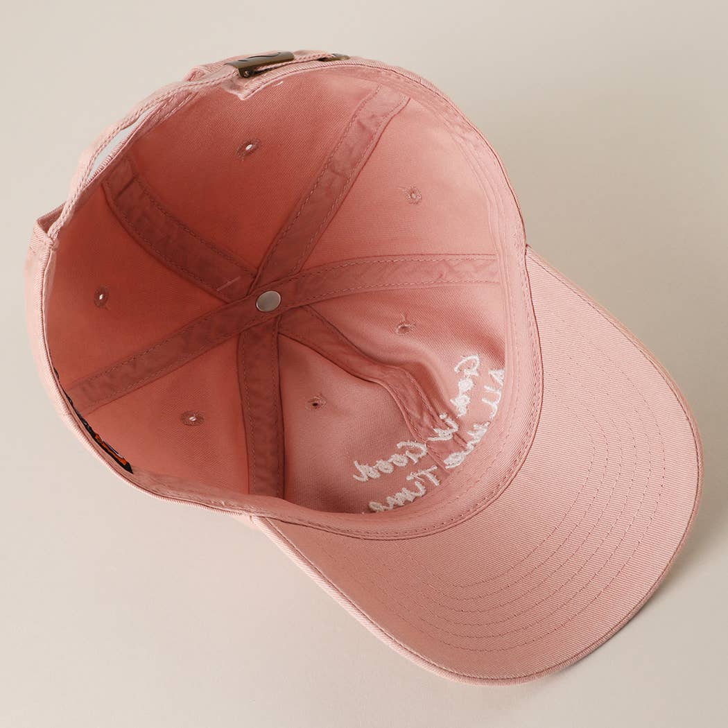 God is Good All The Time Embroidery Baseball Cap: GREENTEA / One Size