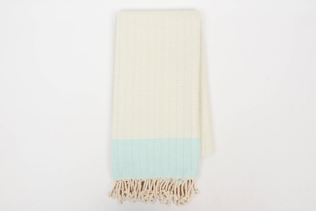 Turkish Cotton Beach Towel – Personalized Towel Gift : Petrol Blue / Beach Towel