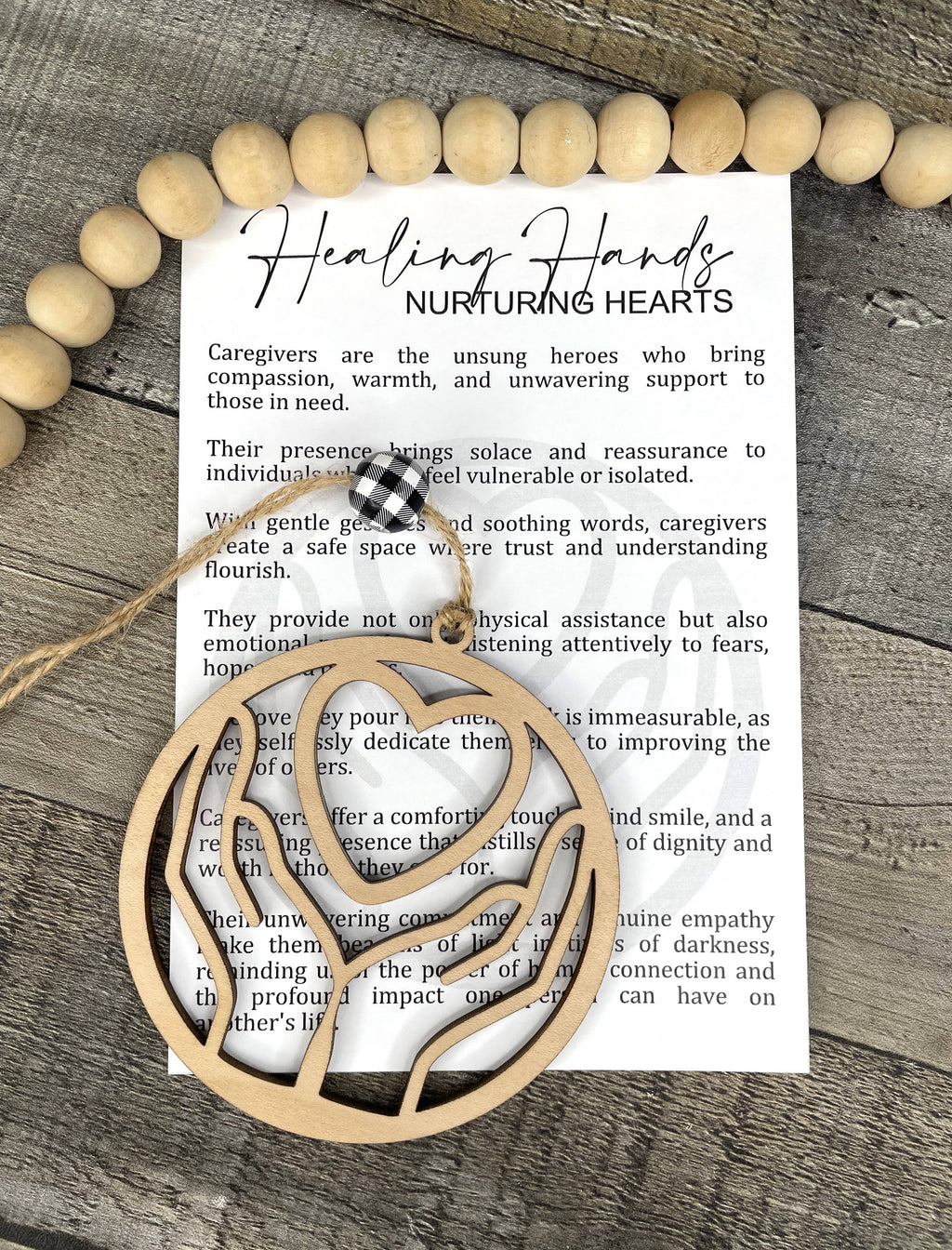 Story Ornament - Caregivers - Healing Hands Nurturing Heart
