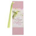 Bookmark Faux Leather Pink Grace 2 Cor. 12:9