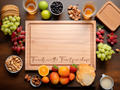 Friends Are Family Engraved Cutting Board – Rustic Gift: Maple / Rectangle 12x9