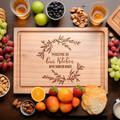 Welcome Kitchen Engraved Cutting Board – Rustic Decor: Maple / Rectangle 12x9