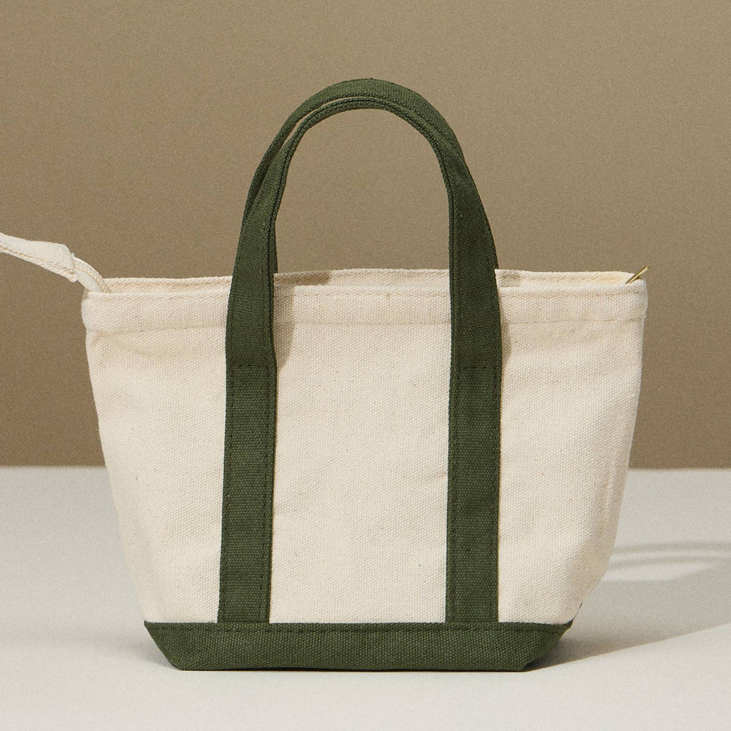 Mini Canvas Carry Bag | EcoCharm Cotton Pattern: Olive / One size / 5DG78050