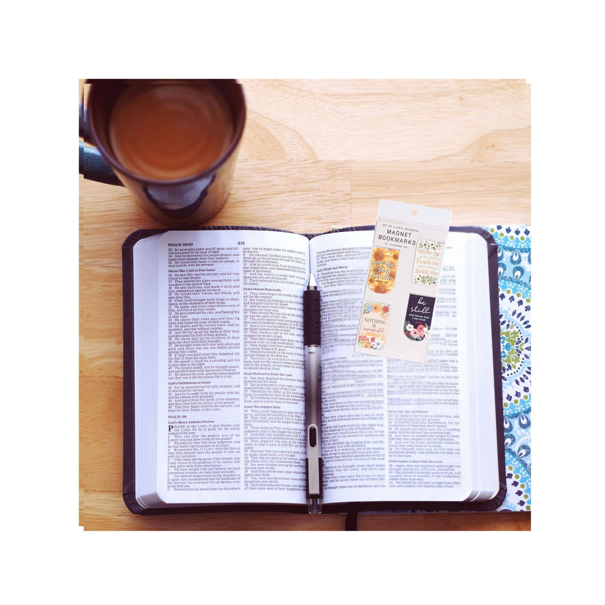 Magnet-Bookmark 4 Pc Inspirational Vinyl