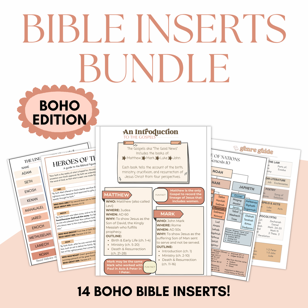Boho Bible Inserts
