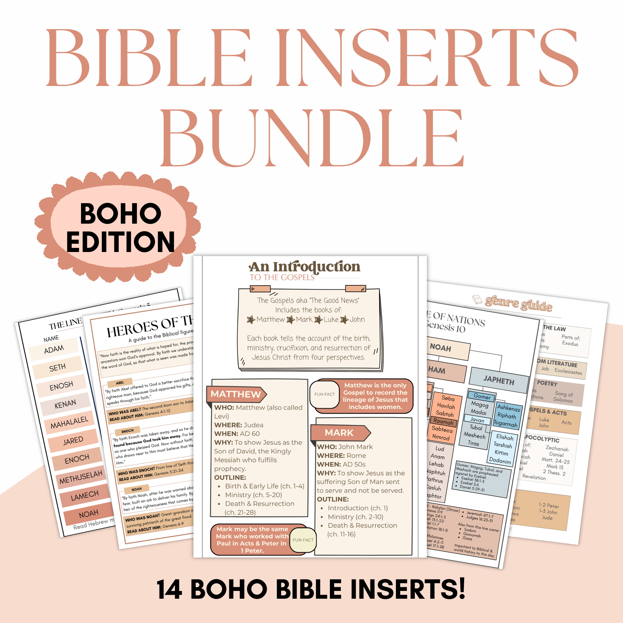 Boho Bible Inserts