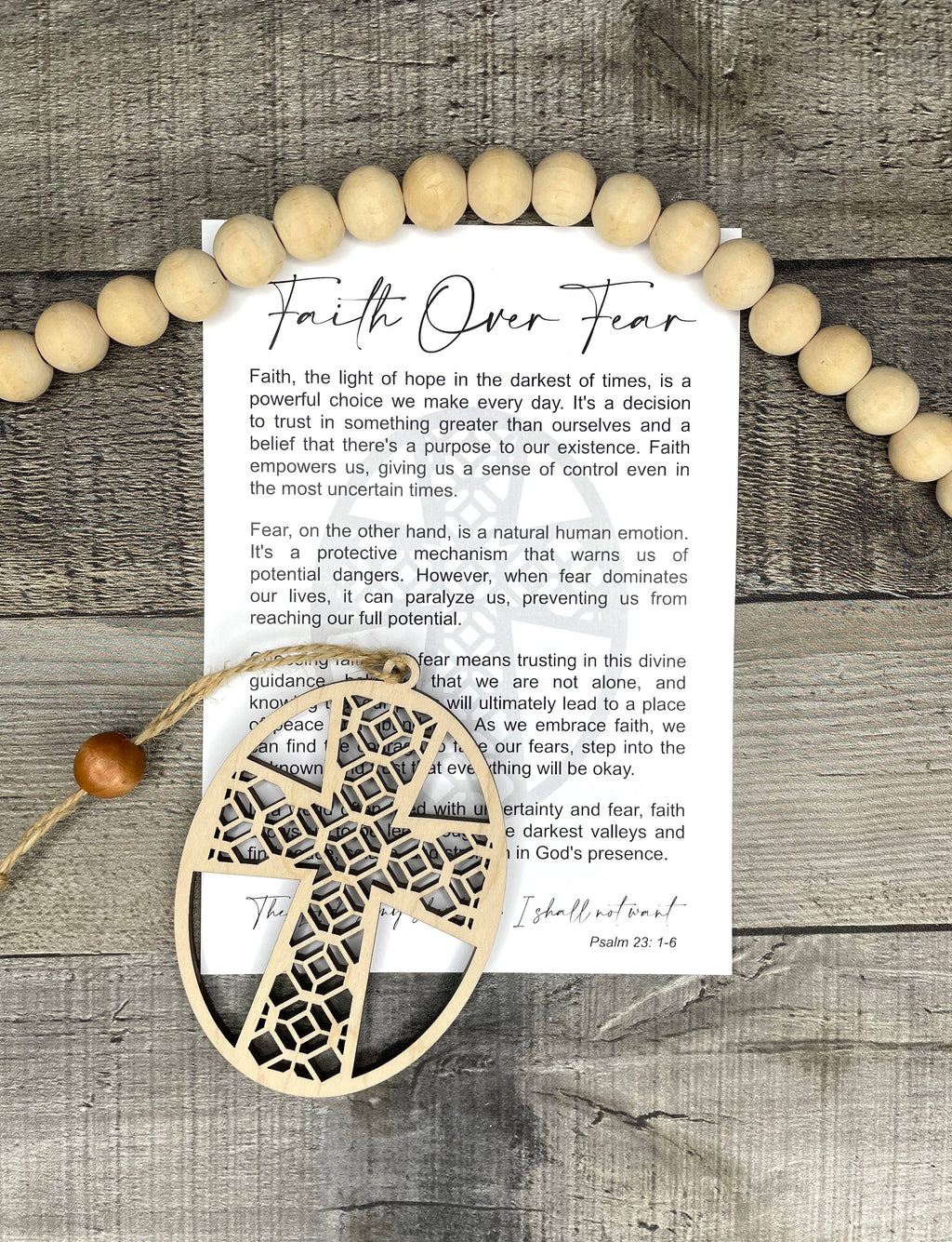 Story Ornament - Faith Over Fear