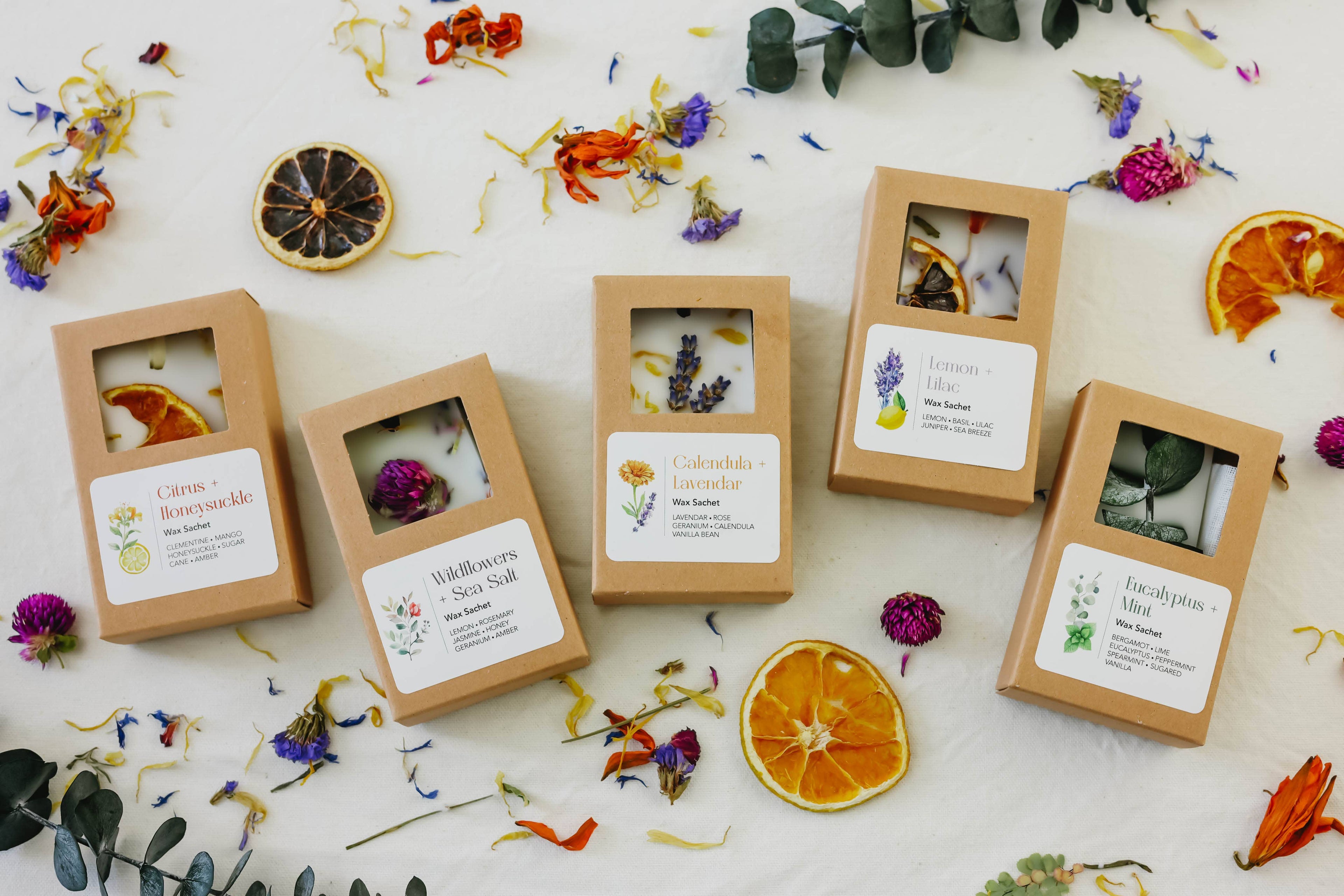 Wildflowers + Sea Salt Wax Sachet