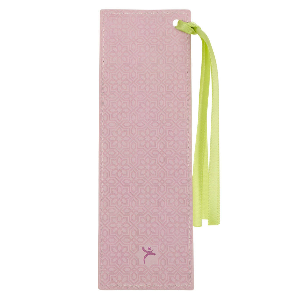 Bookmark Faux Leather Pink Grace 2 Cor. 12:9
